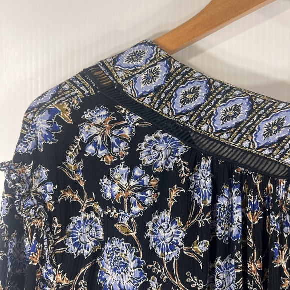 Free People Moonlight Dance Tunic Top Floral Boho Oversized Babydoll Pockets S - Picture 8 of 16